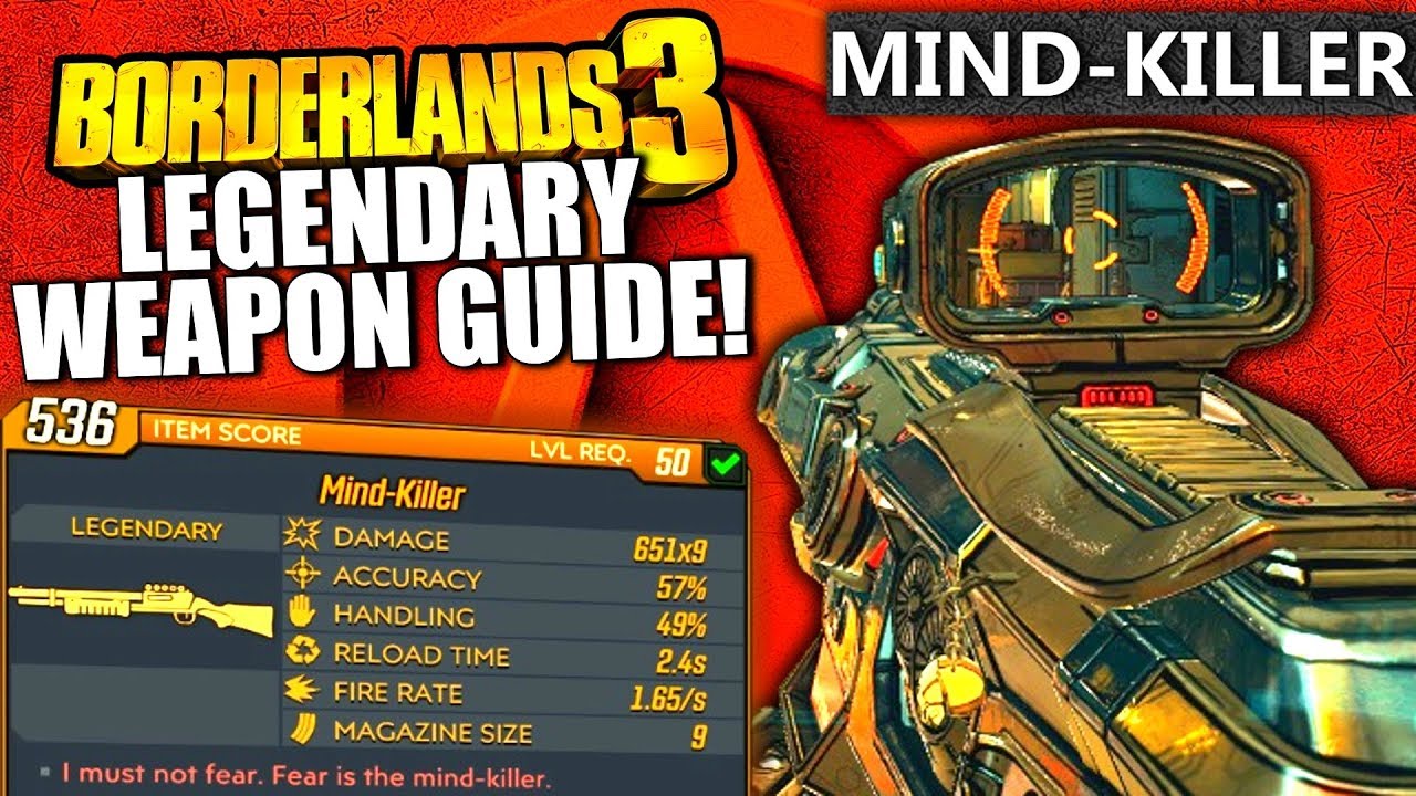 Borderlands 3, Borderlands 3 Mind-Killer, Borderlands 3 Legendary Weapon Gu...