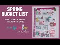 Spring Bucket List 2020 // Happy Planner page // LadyGastonPlans