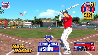 MLB The Show 24 Boston Red Sox vs Atlanta Braves  New Roster Franchise Mode #1  Gameplay PS5 4K