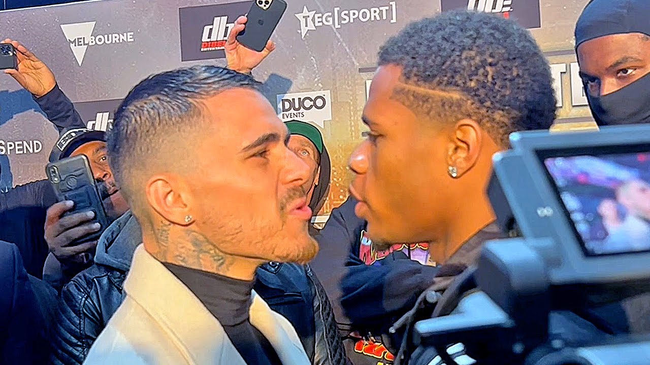 GEORGE KAMBOSOS JR & DEVIN HANEY GO AT IT DURING FIRST FACE OFF! HAVE HEATED VERBAL EXCHANGE! - Fight Hub TV