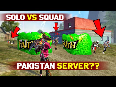 PAKISTAN SERVER?? SOLO VS SQUAD HACKER TYPE GAMEPLAY | GARENA FREE FIRE