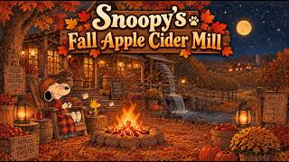Snoopy’s Fall Apple Cider Mill 🍎🍂 | Cozy Campfire And Autumn Night Sounds