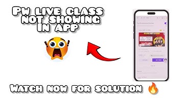 Pw Live Class not showing in App | Pw Live Class show nhi kr raha h 2025