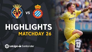 Resumen de Villarreal CF vs RCD Espanyol (5-1)