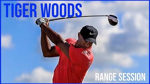 GOAT Tiger Woods Range Session (Rear View Swing & Slow Motion)