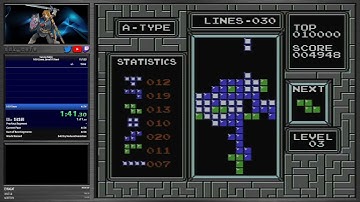 Tetris NES 100 Lines, Level 0 Speedrun in 4:48