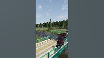 Cars Vs Bascule Bridge #1 BeamNG Drive #shorts