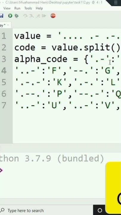 Morse Code to text again in python #viral #CS - YouTube