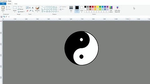 How To Draw Ying–Yang Logo in Ms Paint #logo #mspaint #drawing
