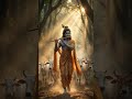 ✨ Vrindavan Ke Kanha 🦚 | Krishna Flute Melody in the Forest 🌿 | Peaceful AI Art #shorts
