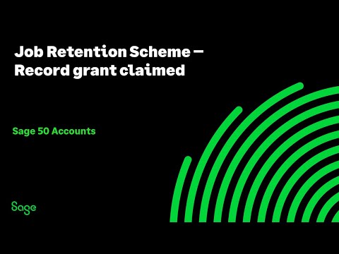 Sage 50cloud Accounts (UK) - Job Retention Scheme - Record grant claimed