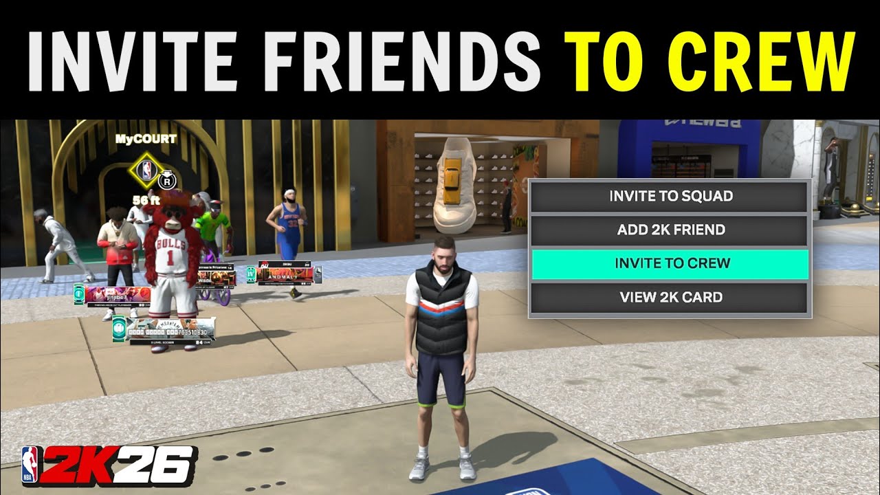 NBA 2K26: Как пригласить друзей и других игроков в свою команду (ЛЕГКО)