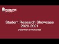 Humanities Student Research Posters (2020-2021)