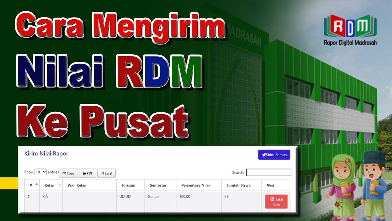 Cara Mengirim Nilai RDM Ke Pusat - YouTube
