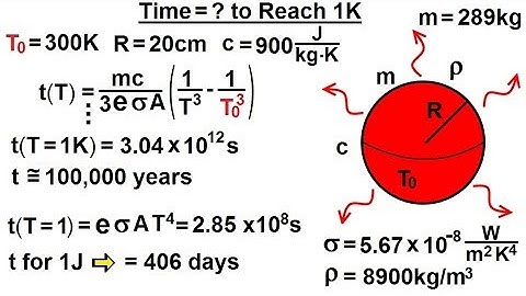 Physics 24.1  Variable Heat Transfer (11 of 25) Time=? to Reach 1K