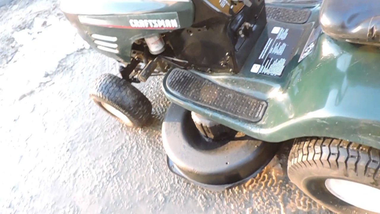 Craftsman LT1000 done after engine swap and deck repair. - YouTube