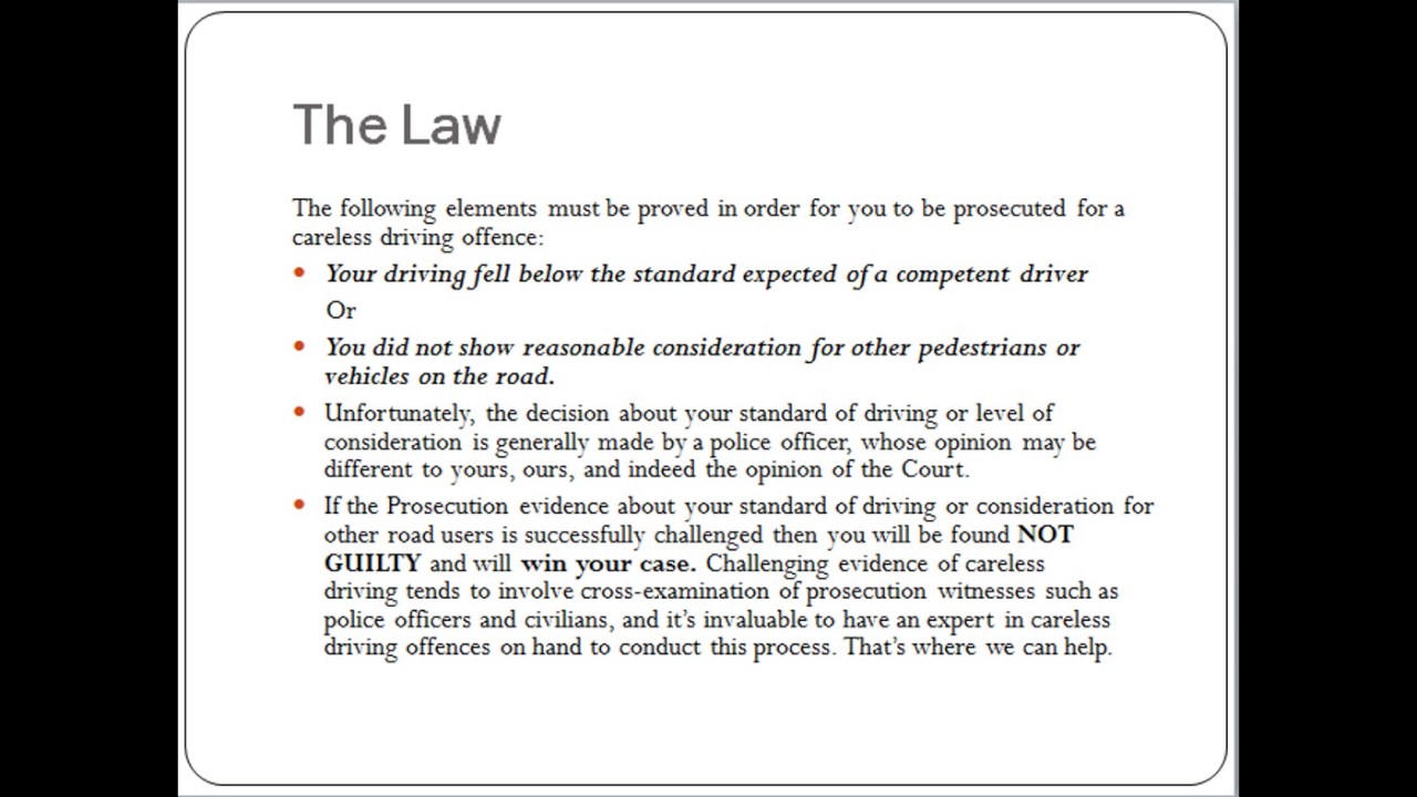 Offence Special Careless Driving or Driving without Due Care and Attention YouTube Offence Special Careless Driving or Driving without Due Care and Attention YouTube