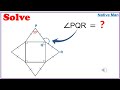 Solve for angle PQR, nice geometry problem #geometry #solve #solvetheunknownangle #angle