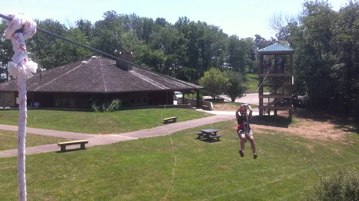 Jill Braun on the Zipline Course at The Wilds