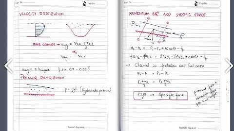 Handwritten notes part-I | open channel flow | Shubham sarathe