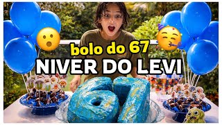 NIVER DO LEVI 67 (SIX SEVEN) 🎂🎉🎈 VLOG #tiarutedavi levidavi #tiarutedavi #67 #bolo67 #sixseven 