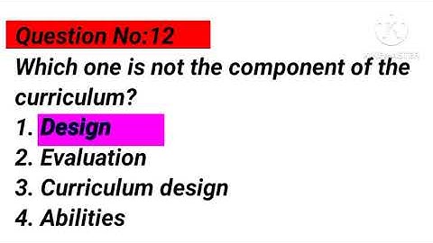 Curriculum Development MCQs for Teachers and Educators