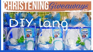 DIY Christening Souvenir\/Giveaways for baby boy\/blue theme #giveaway #christening