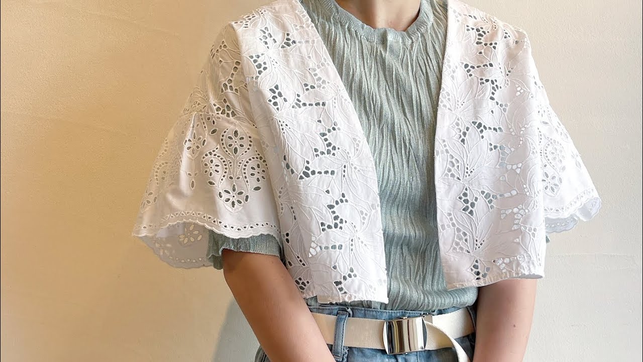 【TICCA】フラワーレースジャケット　カーディガン ティッカ TICCA フラワーレースジャケット （white