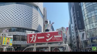 6月25日、銀座ホコ天街宣演説、立花孝志党首と黒川あつひこ。