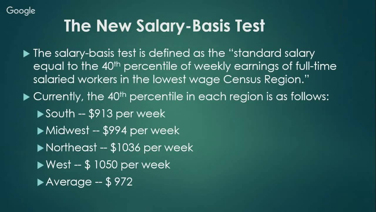 Understanding the New DOL Overtime Rules Under the FLSA YouTube