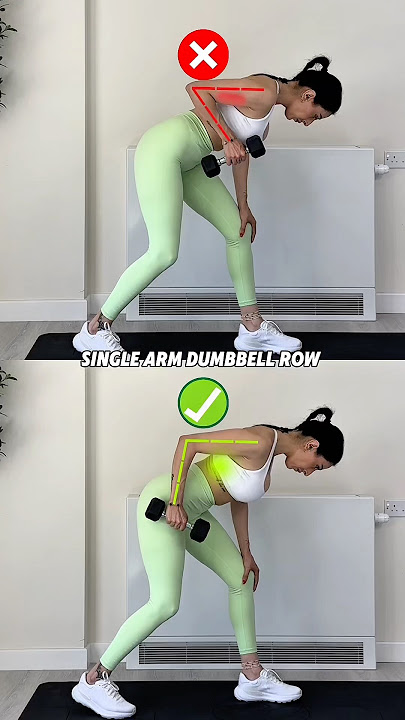✅Do vs Don’t ❌ Single Arm Dumbbell Row. #dumbbellworkout #back #backworkout