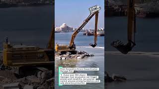 River Excavation Errors Cause Erosion Damage Risk #Excavator #Construction #HeavyEquipment