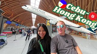 Flight Vlog! Cebu, Philippines to Hong Kong. Cathay Pacific Economy in 2025