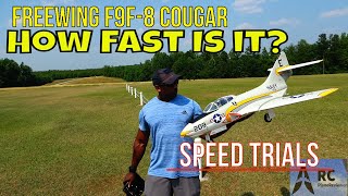 Insane Speeds Unleashed! Freewing F9F8 Cougar Jet Speed TestsYou Won't Believe It! #rc #edf #rcjet