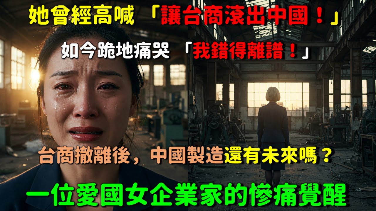 她曾經高喊：讓台商滾出中國！如今跪地痛哭：我錯得離譜！台商撤離後，中國製造還有未來嗎？一位愛國女企業家的慘痛覺醒