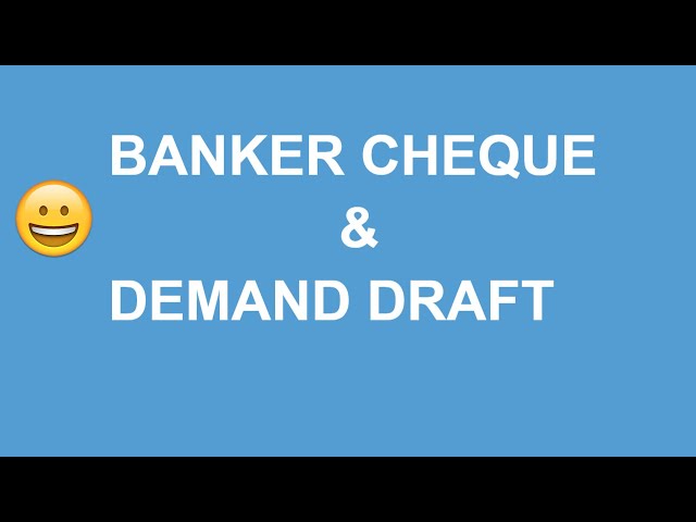 Types of Cheques - BankExamsToday