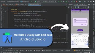 How to create Material 3 Dialog with Text Input Edit Text Android studio screenshot 5
