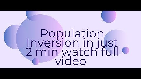 population inversion in laser. | Laser | engineering physics.