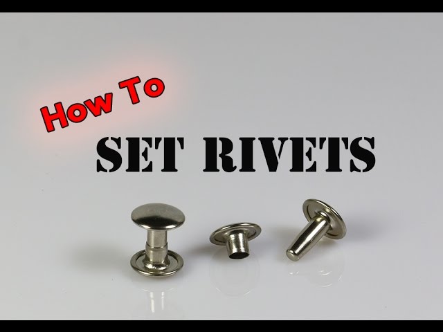 How to Use a Tandy Rivet Setter