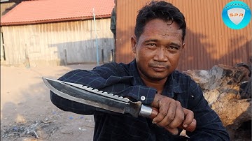THE MOST BEAUTIFUL KNIFE MAKING USING FEW SIMPLE TOOLS BY VILLAGE BLACKSMITH.