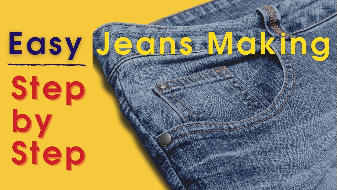 How to make Jeans pant pockets - YouTube