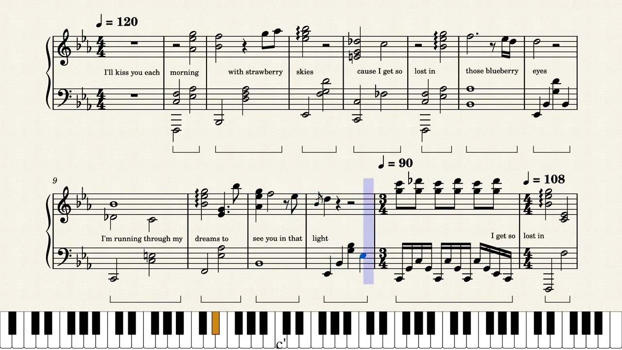 MAX - Blueberry Eyes (feat. SUGA of BTS) – Piano Accompaniment Tutorial