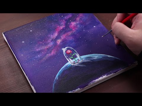 Galaxy / Easy acrylic painting for beginners / PaintingTutorial