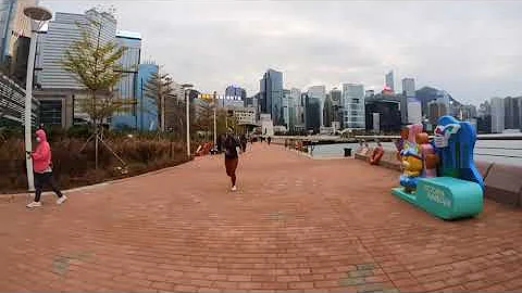 Walk in Wan Chai Promenade Victoria Harbour Hong Kong | Walking | Travel