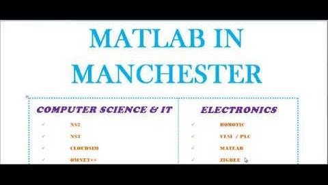 MATLAB IN MANCHESTER