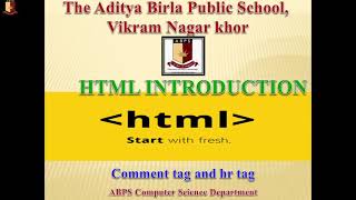 Lesson 3 HTML Comments and HR Tag
