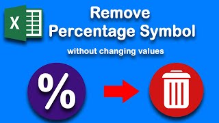 how to remove percentage symbol in excel without changing values 2023