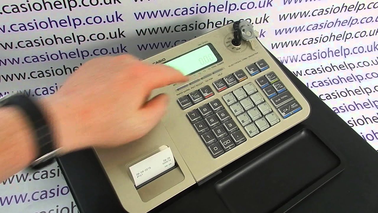 jeg er træt forvridning lort How to change the time on the Casio SE-S100 / PCR-T285 / PCR-T295 cash  registers - YouTube