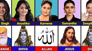 GOD Of Famous Indian Actresses