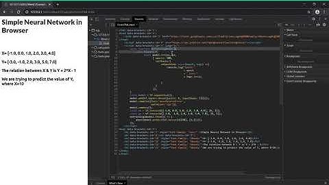 Simple Neural Network | Browser-based Models with TensorFlow.js